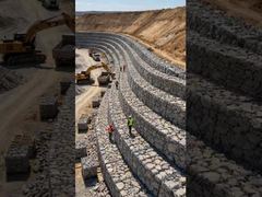 Muro de contención de gaviones confiable para protección contra inundaciones de ríos de montaña