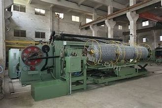 comprar 25RPM cubren con cinc la máquina revestida de la jaula del alambre de Gabion para el genio civil fabricación en línea